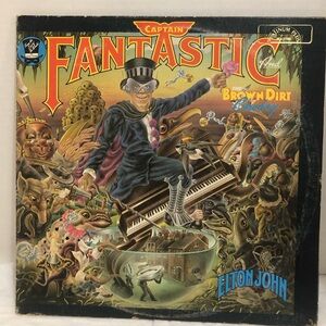 Elton John Captain Fantastic And The Brown Dirt Cowboy inserts & Poster Vinyl
